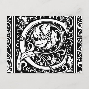 Buchstabe C Mittelalterliche Monogramm-Kunst Art N Postkarte