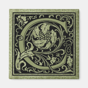 Buchstabe C Monogramm Magnet