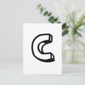 Buchstabe C Postkarte (Stehend Vorderseite)
