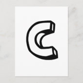Buchstabe C Postkarte (Vorderseite)