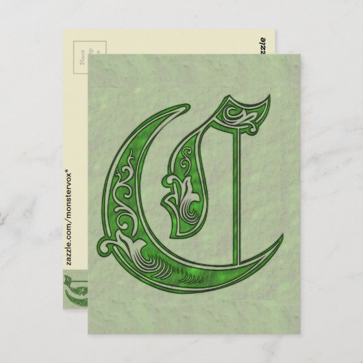 Buchstabe C Postkarte (Vorne/Hinten)