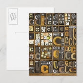 Buchstabe C Postkarte (Vorne/Hinten)