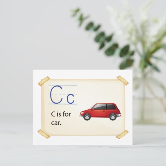 Buchstabe C Postkarte (Stehend Vorderseite)