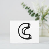 Buchstabe C Postkarte (Stehend Vorderseite)