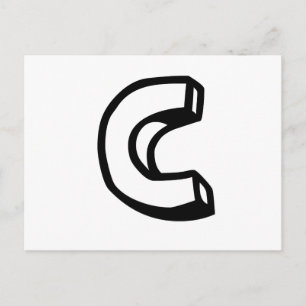 Buchstabe C Postkarte