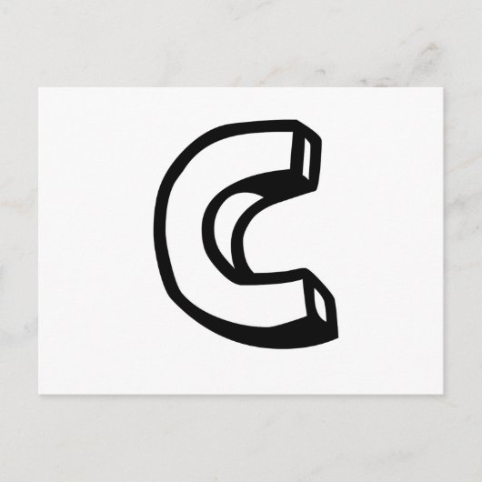 Buchstabe C Postkarte (Vorderseite)