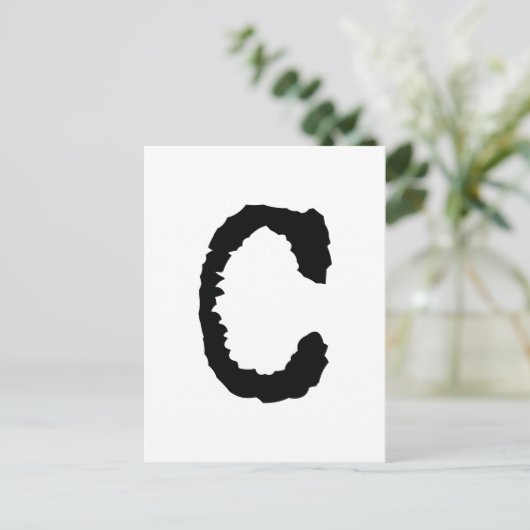 Buchstabe C Postkarte (Stehend Vorderseite)