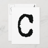 Buchstabe C Postkarte (Vorne/Hinten)