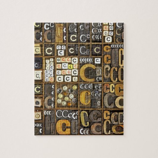 Buchstabe C Puzzle (Vertikal)