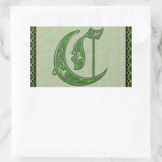 Buchstabe C Rechteck Rechteckiger Aufkleber (Tasche)