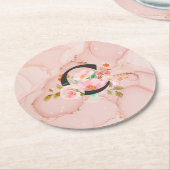 Buchstabe C Runder Pappuntersetzer (Angewinkelt)