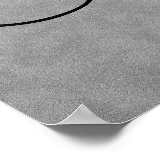 Buchstabe C, schwarzes, gotisches Monogramm Poster (Ecke)