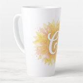Buchstabe C Sonnenblume Vorname Monogramm Initiale Milchtasse (Linke Ecke)
