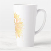 Buchstabe C Sonnenblume Vorname Monogramm Initiale Milchtasse (Rechts)