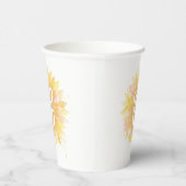 Buchstabe C Sonnenblume Vorname Monogramm Initiale Pappbecher (Rechts)