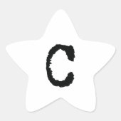 Buchstabe C Stern-Aufkleber (Vorderseite)
