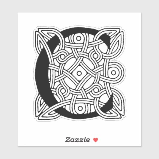 Buchstabe C Vintage Knotentonografie Aufkleber (Blatt)