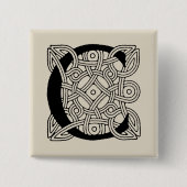 Buchstabe C Vintage Knotentonografie Button (Vorderseite)