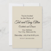 Buchstabe C Vintage Knotentonografie Einladung (Rückseite)