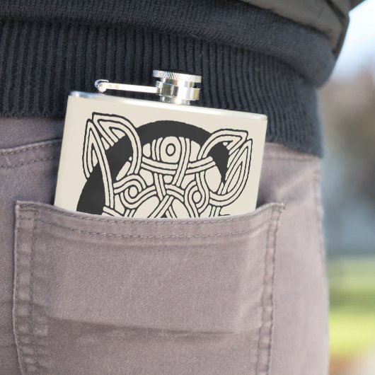 Buchstabe C Vintage Knotentonografie Flachmann (Beispiel)