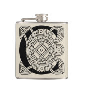 Buchstabe C Vintage Knotentonografie Flachmann (Vorderseite)