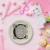 Buchstabe C Vintage Knotentonografie Pappteller (Party)