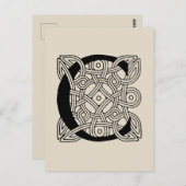 Buchstabe C Vintage Knotentonografie Postkarte (Vorne/Hinten)