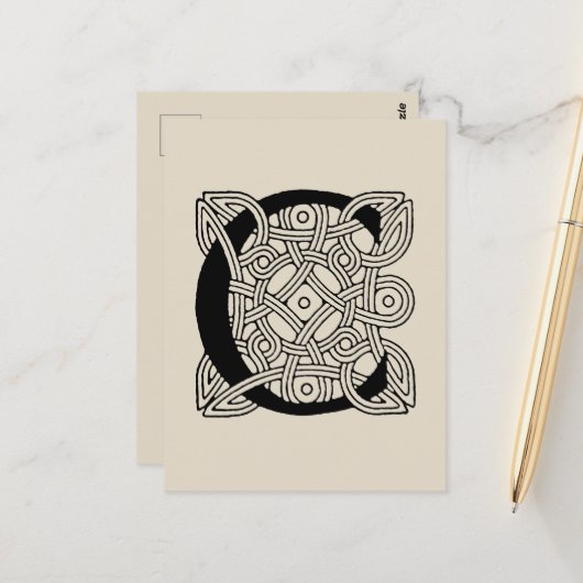 Buchstabe C Vintage Knotentonografie Postkarte (Vorderseite/Rückseite Beispiel)