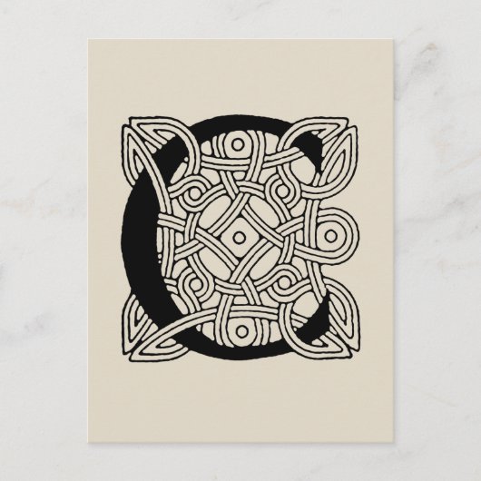 Buchstabe C Vintage Knotentonografie Postkarte (Vorderseite)