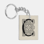 Buchstabe C Vintage Knotentonografie Schlüsselanhänger (Vorderseite links)