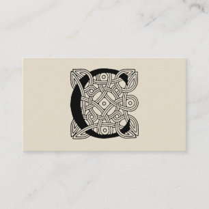 Buchstabe C Vintage Knotentonografie Visitenkarte