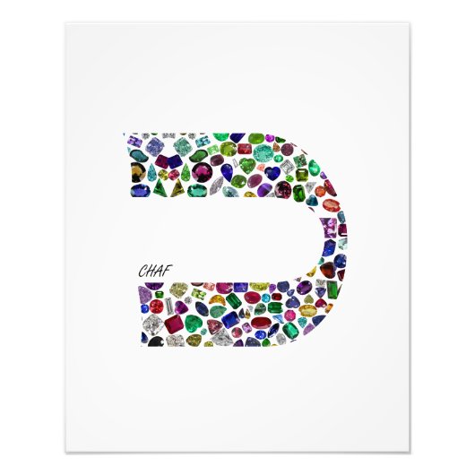 Buchstabe 'CHAF' Fotodruck (Vorne)