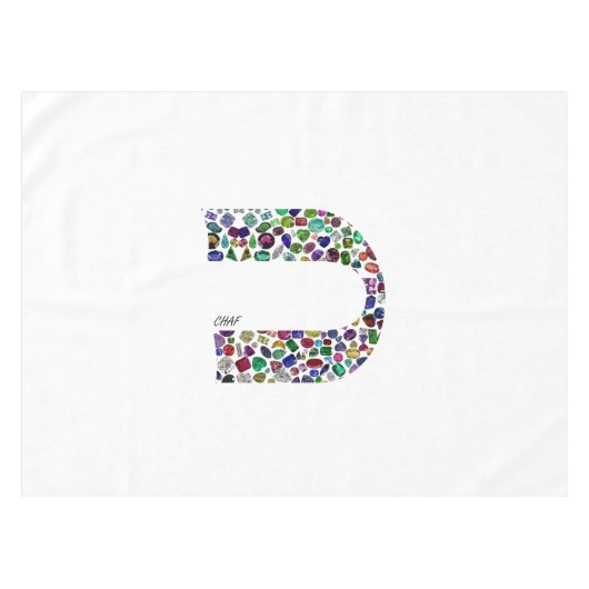 Buchstabe 'CHAF' Tischdecke (Vorderseite (Horizontal))