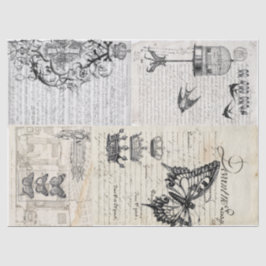 Buchstabe-Collage Seidenpapier