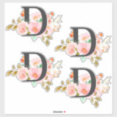 Buchstabe D Aufkleber (Blatt)