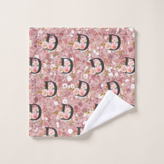 Buchstabe D Badhandtuch Set (Waschlappen)