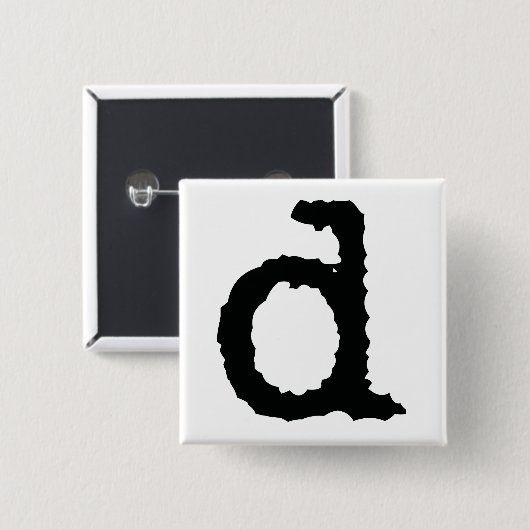 Buchstabe D Button (Vorne & Hinten)