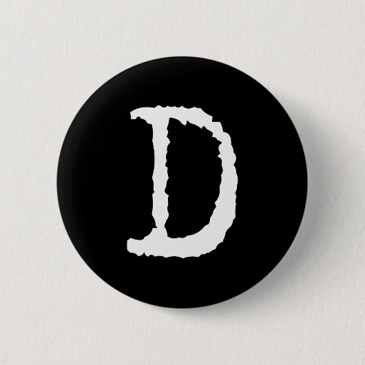 Buchstabe D Button (Vorderseite)