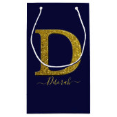 Buchstabe D Glitzer Kleine Geschenktüte (Rückseite)