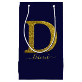 Buchstabe D Glitzer Kleine Geschenktüte (Vorderseite)