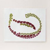 Buchstabe D mit Edelsteinen Name Puzzle (Horizontal)