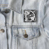 Buchstabe D Mittelalterliche Monogramm-Kunst Art N Button (Beispiel)