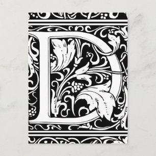 Buchstabe D Mittelalterliche Monogramm-Kunst Art N Postkarte