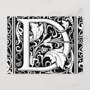 Buchstabe D Mittelalterliche Monogramm-Kunst Art N Postkarte