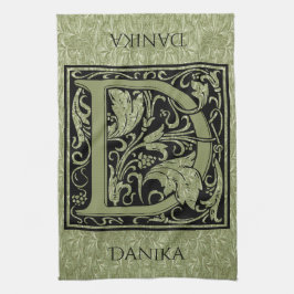 Buchstabe D Monogramm Küchentuch