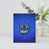 Buchstabe D - neunblaue Ausgabe Postkarte (Stehend Vorderseite)