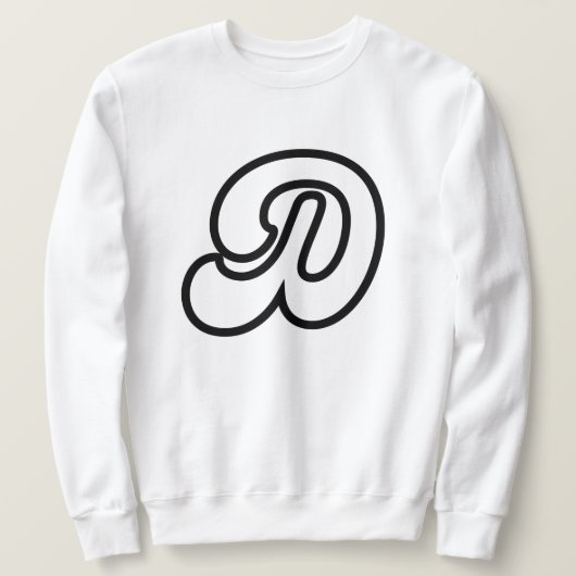 Buchstabe D - Personalisiertes Identitätsdesign Sweatshirt (Design vorne)