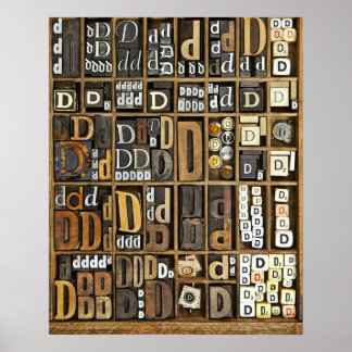 Buchstabe D Poster