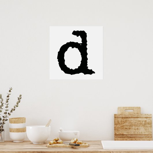 Buchstabe D Poster (Küche)