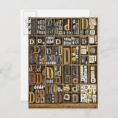 Buchstabe D Postkarte (Vorne/Hinten)